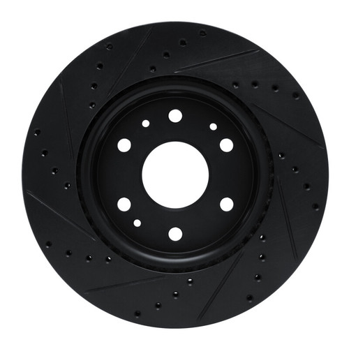 R1 23-25 Chevrolet Colorado Front Right Drilled & Slotted Black Brake Rotor - ECB-47092R Photo - Primary