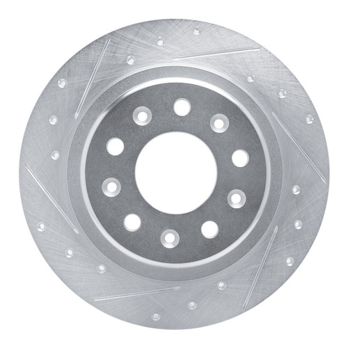 R1 16-25 Buick LaCrosse Rear Left Drilled & Slotted Silver Brake Rotor - EDZ-47075L Photo - Primary