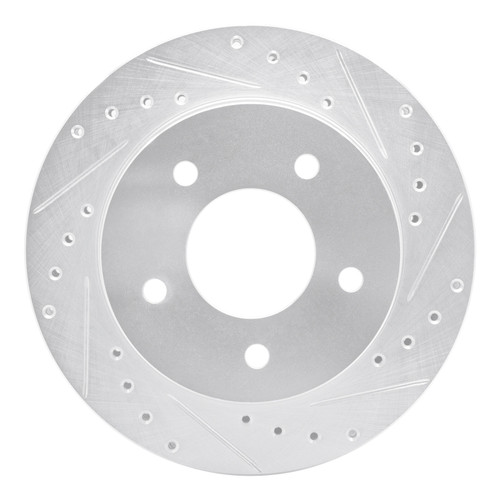 R1 90-02 Chevrolet ASTRO Front Right Drilled & Slotted Silver Brake Rotor - EDZ-48019R Photo - Primary