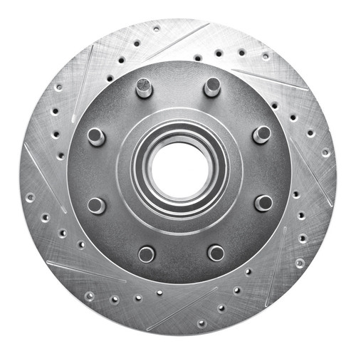 R1 92-02 Chevrolet Suburban 2500 Front Left Drilled & Slotted Silver Brake Rotor - EDZ-48023L Photo - Primary