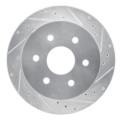 R1 03-05 Chevrolet Express 2500 Rear Right Drilled & Slotted Silver Brake Rotor - EDZ-48047R Photo - Primary