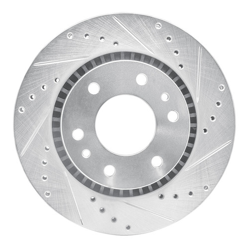 R1 06-09 Buick Rainier Front Right Drilled & Slotted Silver Brake Rotor - EDZ-48052R Photo - Primary