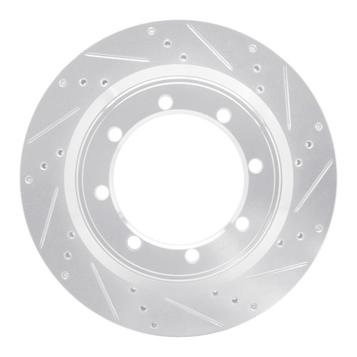 R1 99-07 Ford E-350 Super Duty Rear Right Drilled & Slotted Silver Brake Rotor - EDZ-54168R Photo - Primary