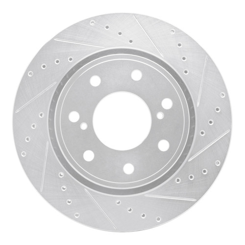 R1 10-14 Ford F-150 4WD Front Right Drilled & Slotted Silver Brake Rotor - EDZ-54219R Photo - Primary