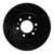 R1 21-22 Chevrolet Colorado Front Right Drilled & Slotted Black Brake Rotor - ECB-47087R Photo - Primary