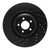 R1 20-25 Ford Explorer Front Right Drilled & Slotted Black Brake Rotor - ECB-54277R Photo - out of package
