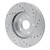 R1 10-25 Buick ALLURE Front Left Drilled & Slotted Silver Brake Rotor - EDZ-45016L Photo - out of package