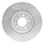 R1 16-21 Buick Regal Sportback Front Left Drilled & Slotted Silver Brake Rotor - EDZ-45023L Photo - out of package