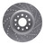 R1 14-25 Cadillac CT5 Front Right Drilled & Slotted Silver Brake Rotor - EDZ-46036R Photo - Primary