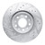 R1 14-20 Cadillac CT6 Front Right Drilled & Slotted Silver Brake Rotor - EDZ-46038R Photo - out of package