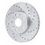 R1 14-20 Cadillac CT6 Front Right Drilled & Slotted Silver Brake Rotor - EDZ-46038R Photo - out of package