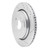 R1 14-19 Chevrolet Corvette Rear Right Drilled & Slotted Silver Brake Rotor - EDZ-47047R Photo - out of package