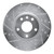 R1 14-19 Chevrolet Corvette Front Left Drilled & Slotted Silver Brake Rotor - EDZ-47050L Photo - Primary