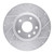R1 14-19 Chevrolet Corvette Front Right Drilled & Slotted Silver Brake Rotor - EDZ-47050R Photo - Primary