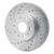 R1 16-25 Cadillac CT5 Front Left Drilled & Slotted Silver Brake Rotor - EDZ-47055L Photo - out of package