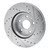 R1 16-25 Cadillac CT5 Front Left Drilled & Slotted Silver Brake Rotor - EDZ-47055L Photo - out of package