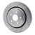 R1 16-24 Cadillac ATS Rear Left Drilled & Slotted Silver Brake Rotor - EDZ-47074L Photo - out of package