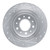 R1 16-25 Buick LaCrosse Rear Left Drilled & Slotted Silver Brake Rotor - EDZ-47075L Photo - out of package