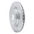 R1 14-20 Cadillac Escalade Front Right Drilled & Slotted Silver Brake Rotor - EDZ-47079R Photo - out of package