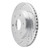 R1 21-22 Chevrolet Colorado Front Left Drilled & Slotted Silver Brake Rotor - EDZ-47087L Photo - out of package