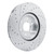 R1 21-25 Cadillac Escalade Front Right Drilled & Slotted Silver Brake Rotor - EDZ-47091R Photo - Primary