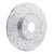 R1 21-25 Cadillac Escalade Front Right Drilled & Slotted Silver Brake Rotor - EDZ-47091R Photo - Primary