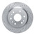 R1 23-25 Chevrolet Colorado Rear Left Drilled & Slotted Silver Brake Rotor - EDZ-47093L Photo - Primary