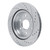 R1 23-25 Chevrolet Colorado Rear Left Drilled & Slotted Silver Brake Rotor - EDZ-47093L Photo - out of package