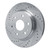 R1 23-25 Chevrolet Colorado Rear Left Drilled & Slotted Silver Brake Rotor - EDZ-47093L Photo - out of package