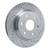 R1 23-25 Chevrolet Colorado Rear Right Drilled & Slotted Silver Brake Rotor - EDZ-47093R Photo - Primary