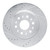 R1 17-25 Buick Enclave Rear Left Drilled & Slotted Silver Brake Rotor - EDZ-48000L Photo - Primary
