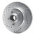 R1 90-02 Chevrolet ASTRO Front Left Drilled & Slotted Silver Brake Rotor - EDZ-48015L Photo - out of package