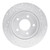 R1 90-02 Chevrolet ASTRO Front Left Drilled & Slotted Silver Brake Rotor - EDZ-48019L Photo - out of package