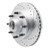 R1 01-02 Chevrolet Express 3500 Front Right Drilled & Slotted Silver Brake Rotor - EDZ-48042R Photo - out of package