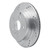 R1 10-17 Chevrolet Equinox Rear Left Drilled & Slotted Silver Brake Rotor - EDZ-48058L Photo - out of package