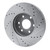 R1 15-20 Chevrolet Colorado Front Left Drilled & Slotted Silver Brake Rotor - EDZ-48062L Photo - out of package