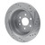 R1 15-20 Chevrolet Colorado Rear Left Drilled & Slotted Silver Brake Rotor - EDZ-48063L Photo - out of package