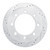 R1 20-25 Chevrolet Silverado 3500 HD Rear Left Drilled & Slotted Silver Brake Rotor - EDZ-48092L Photo - Primary