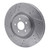 R1 13-14 Ford Mustang Front Left Drilled & Slotted Silver Brake Rotor - EDZ-54071L Photo - out of package