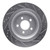 R1 15-23 Ford Mustang Rear Left Drilled & Slotted Silver Brake Rotor - EDZ-54074L Photo - out of package