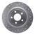 R1 15-23 Ford Mustang Rear Left Drilled & Slotted Silver Brake Rotor - EDZ-54076L Photo - Primary