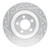 R1 15-23 Ford Mustang Rear Right Drilled & Slotted Silver Brake Rotor - EDZ-54076R Photo - out of package