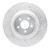 R1 15-23 Ford Mustang Front Right Drilled & Slotted Silver Brake Rotor - EDZ-54079R Photo - Primary