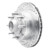 R1 95-04 Ford E-250 Econoline Front Left Drilled & Slotted Silver Brake Rotor - EDZ-54135L Photo - out of package
