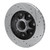 R1 97-02 Ford F-150 RWD Front Left Drilled & Slotted Silver Brake Rotor - EDZ-54155L Photo - out of package