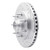 R1 97-02 Ford F-150 RWD Front Right Drilled & Slotted Silver Brake Rotor - EDZ-54155R Photo - out of package