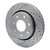 R1 10-14 Ford F-150 4WD Front Left Drilled & Slotted Silver Brake Rotor - EDZ-54219L Photo - out of package