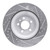 R1 13-19 Ford Police Interceptor Utility Front Left Drilled & Slotted Silver Brake Rotor - EDZ-54266L Photo - out of package