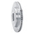 R1 18-21 Ford F-150 4WD Rear Right Drilled & Slotted Silver Brake Rotor - EDZ-54267R Photo - out of package