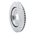 R1 20-25 Ford Police Interceptor Utility Rear Left Drilled & Slotted Silver Brake Rotor - EDZ-54278L Photo - Primary